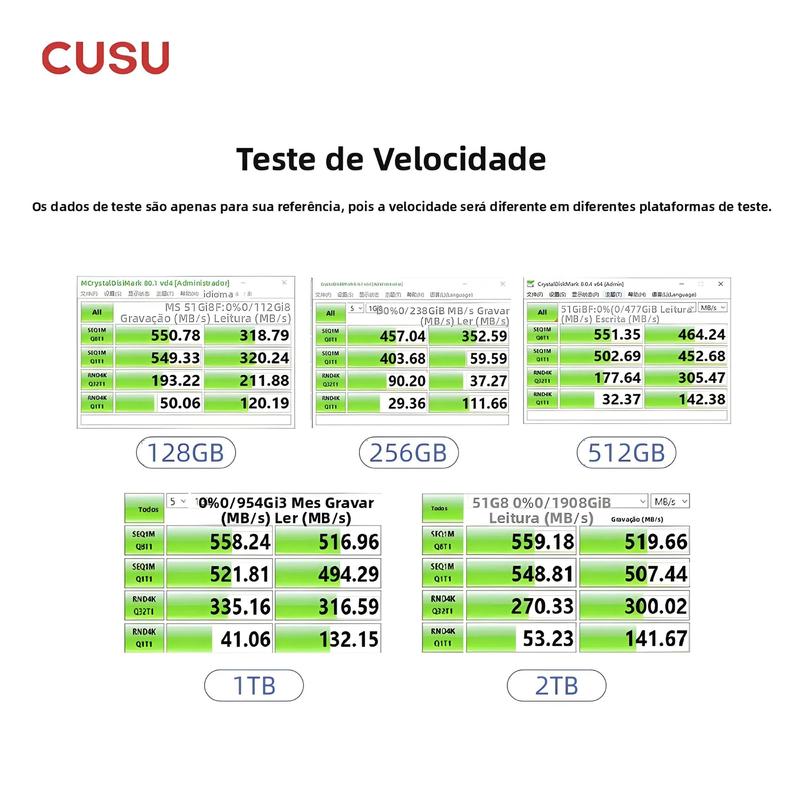 SSD CUSU SATA 256GB 1TB SATA3 2.5 Disco Rígido de Estado Sólido